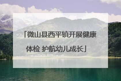 微山县西平镇开展健康体检 护航幼儿成长